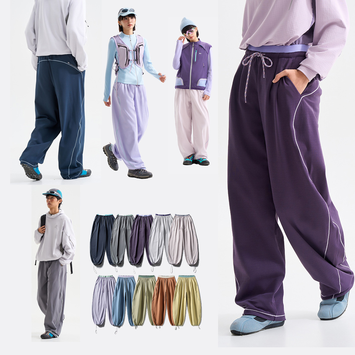 Mountain Biking Pants Women - Pantaloni Sportivi Larghi Unisex da Uomo