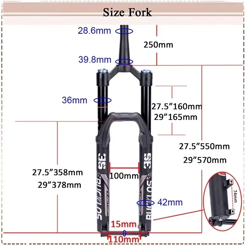 BUCKLOS Forcella Anteriore MTB - Mtb Fork Air recensione e prezzo