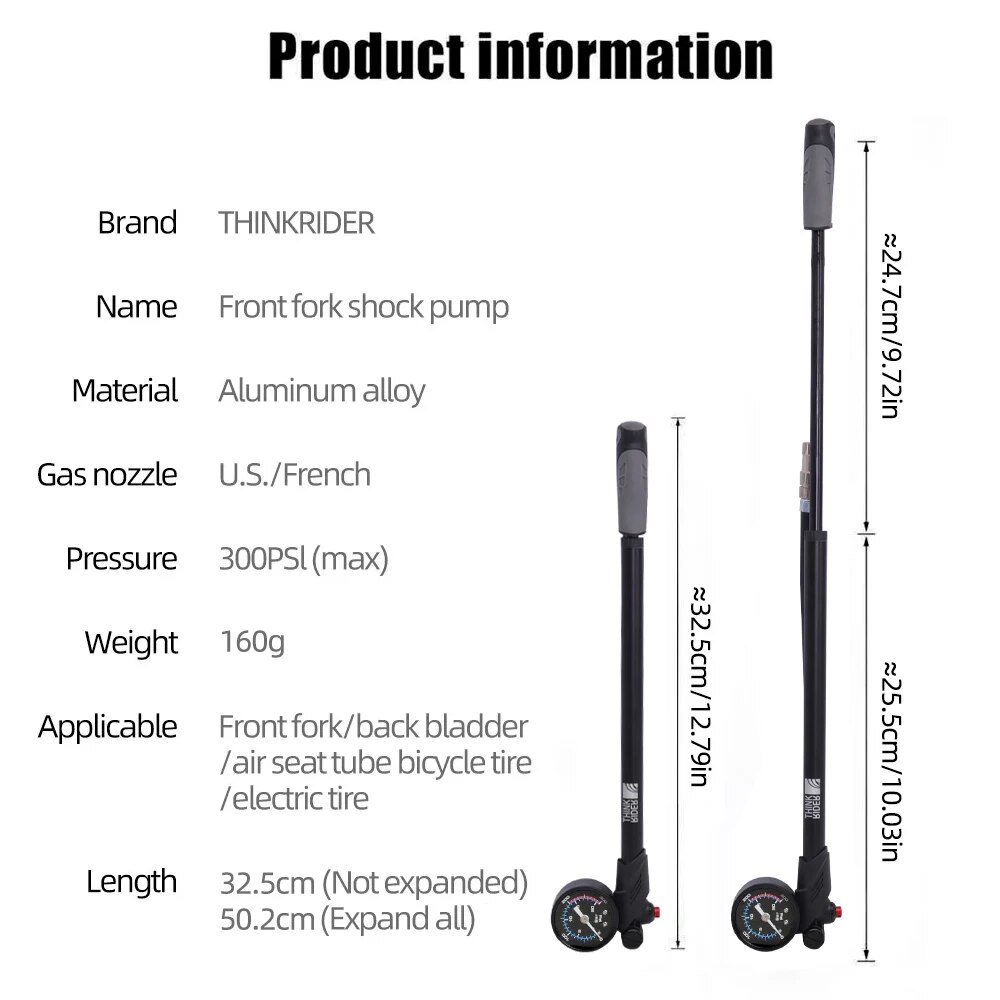 ThinkRider Pompa d'aria portat - Mtb Fork Air recensione e prezzo